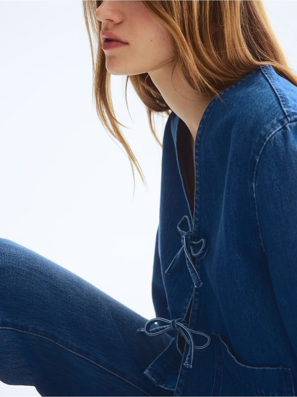H&M Tie-Front Denim Jacket - Picture 5 of 7